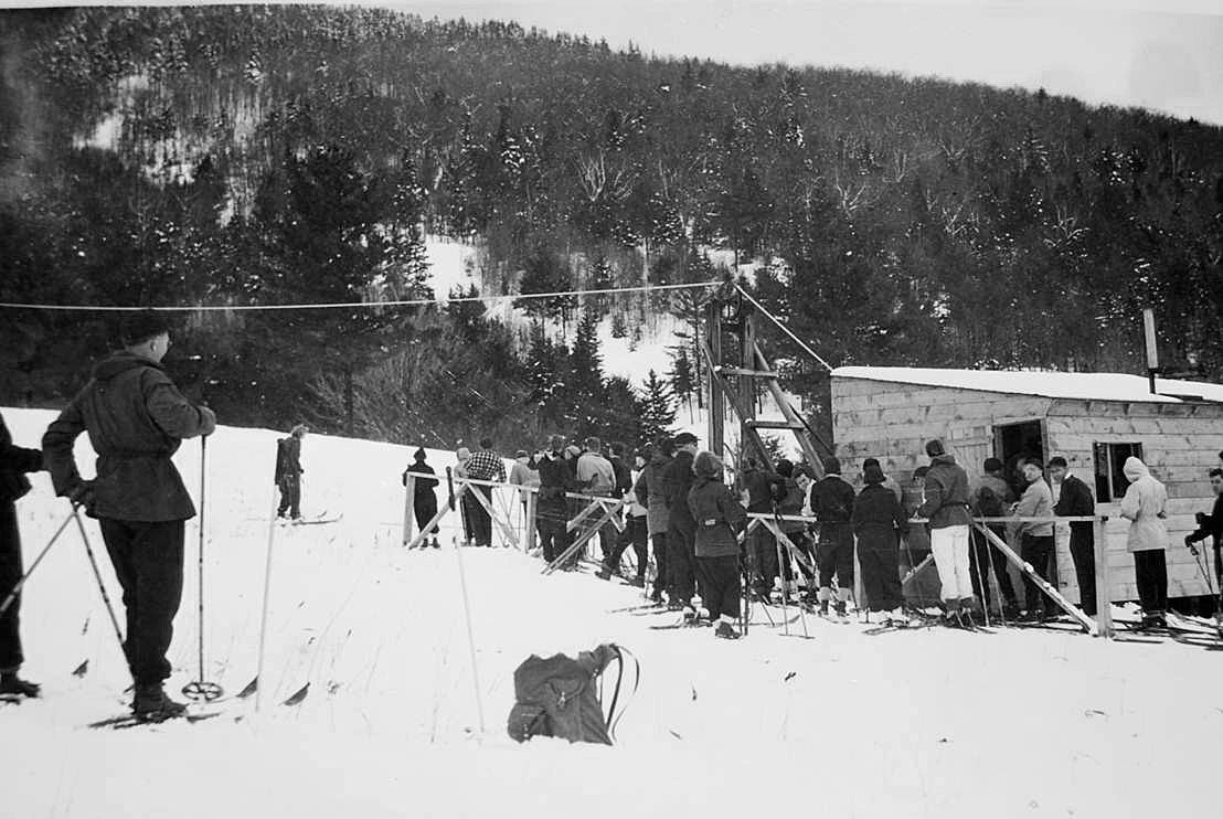 Skiing in Gilford NH in 1930